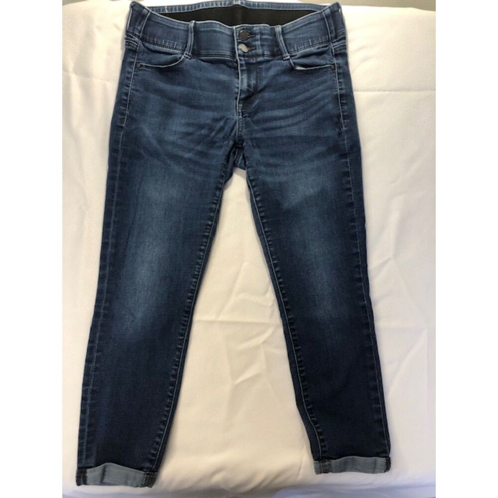 Y2K Cuffed Capri Blue Jeans with Top Button Fly